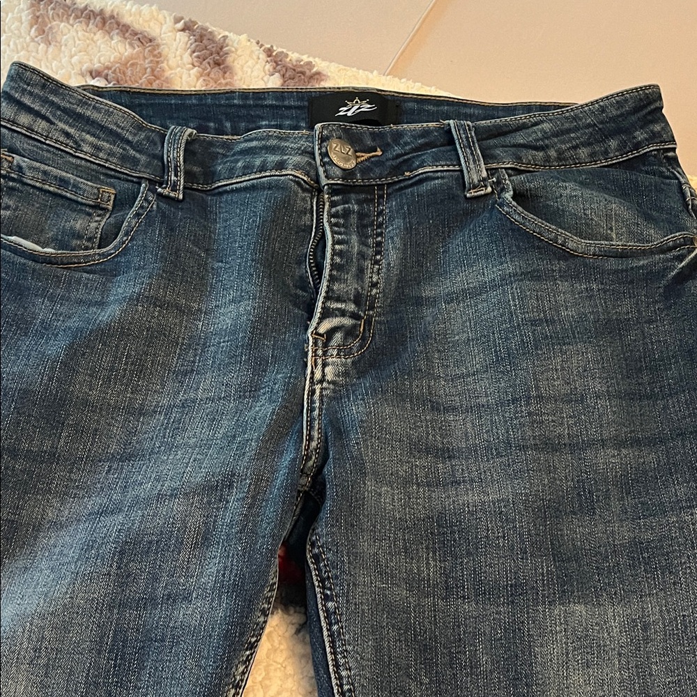 Mens Dark Blue Stretch Jeans - Classic Fit
